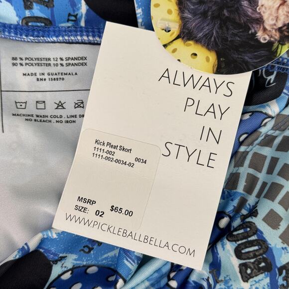 Pickleball Bella Kick Pleat Skort Womens 2 Athletic Tennis Comfort NEW Medium - Picture 4 of 10